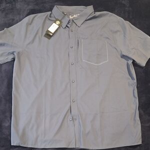 Men's Blue Short Sleeve Shirt